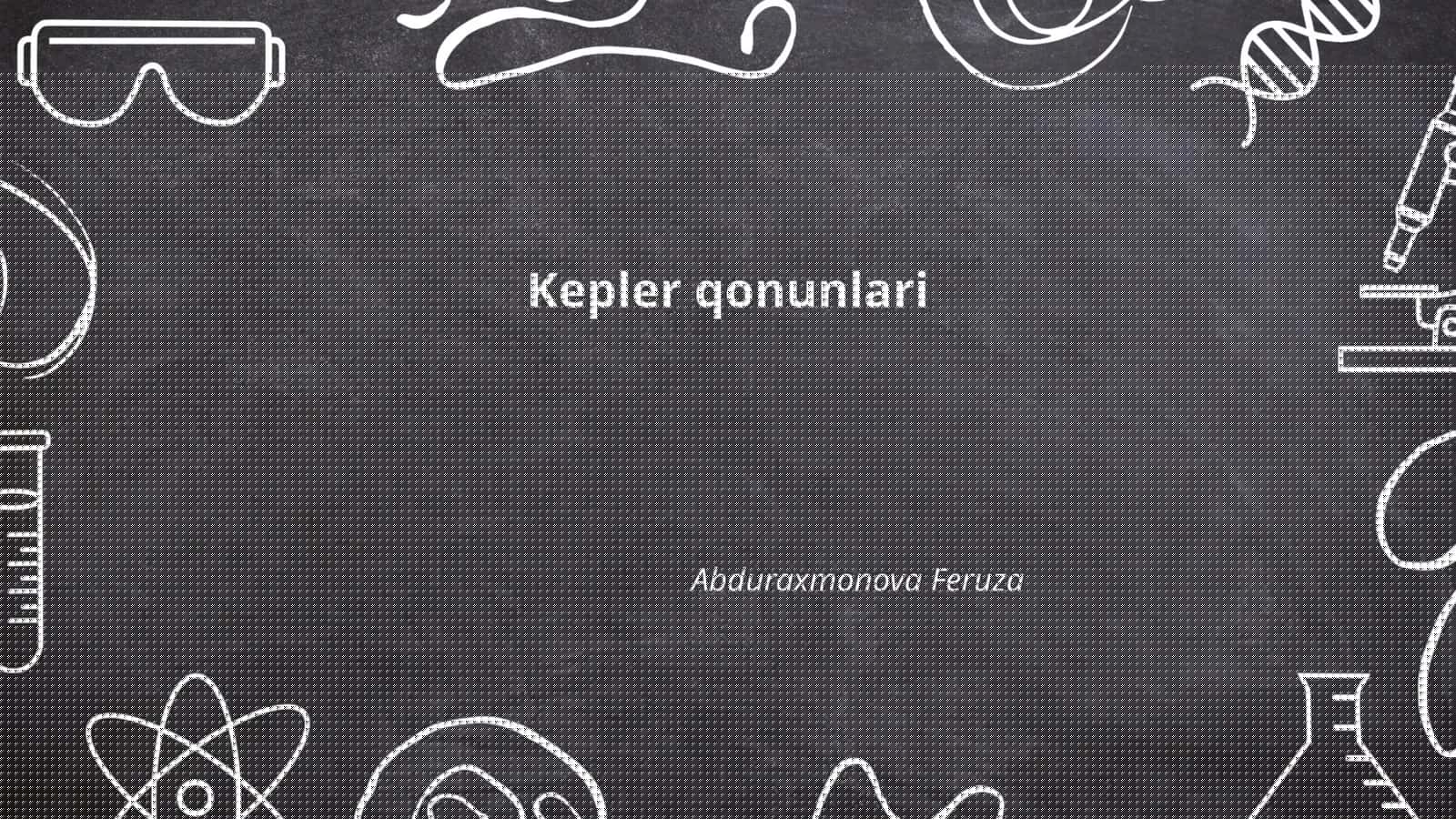 Kepler qonunlari