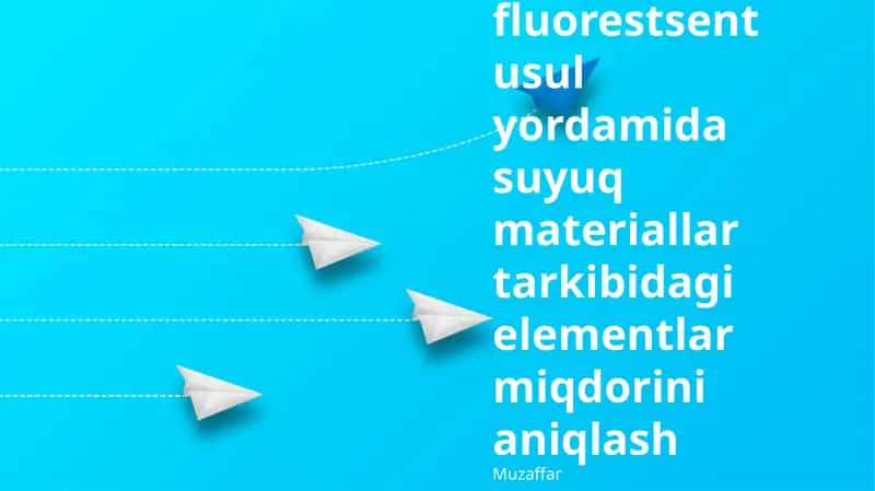 Rentgen fluorestsent usul yordamida suyuq materiallar tarkibidagi elementlar miqdorini aniqlash