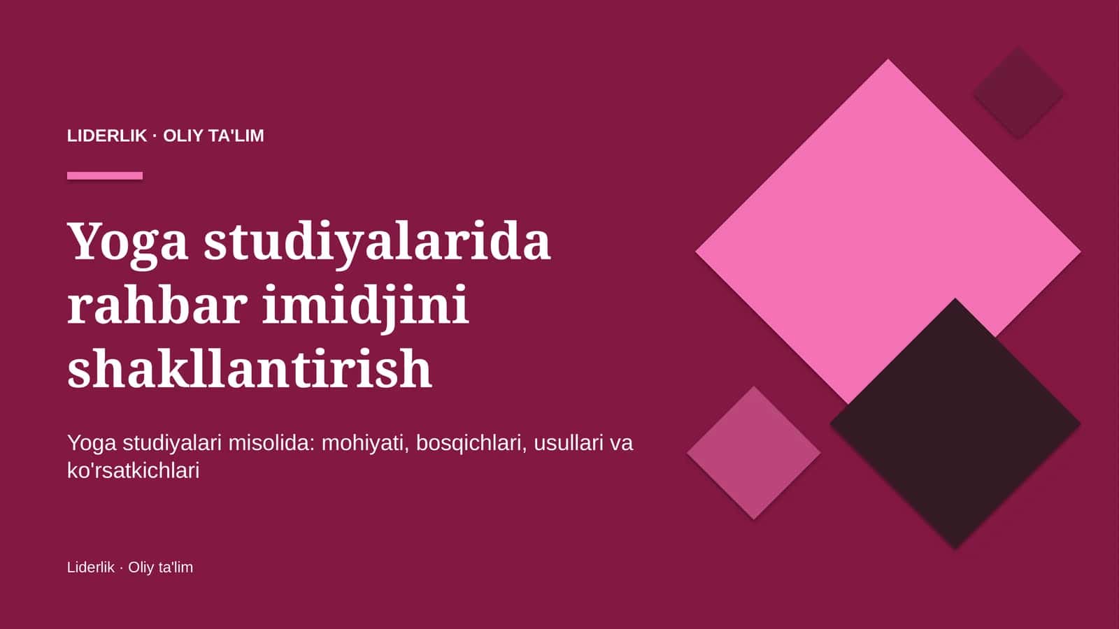 yoga studiyalarida rahbar imidjini shakllantirish 1287