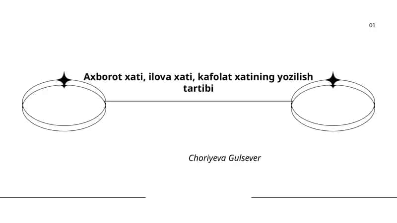 Axborot xati, ilova xati, kafolat xatining yozilish tartibi