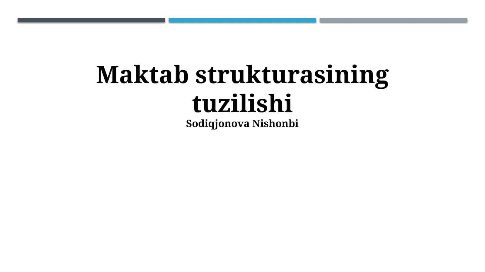 Maktabning boshqaruv organi