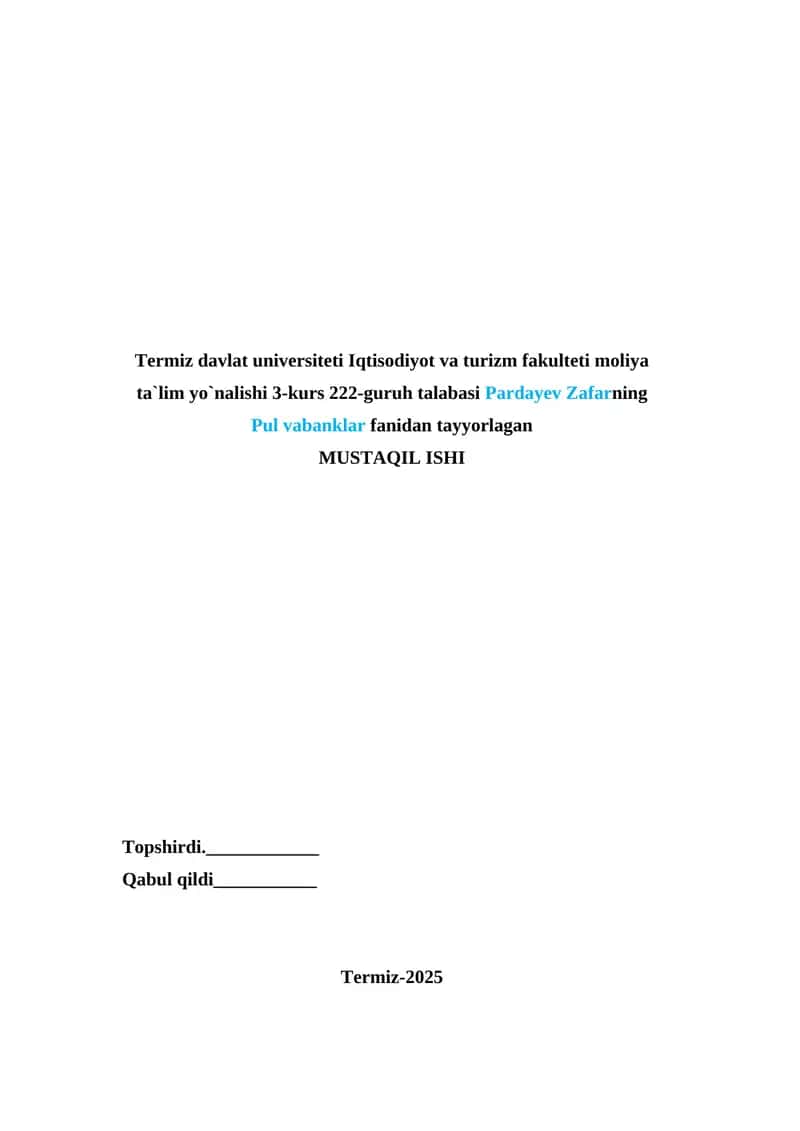 Nobank Moliya-Kredit Muassasalari