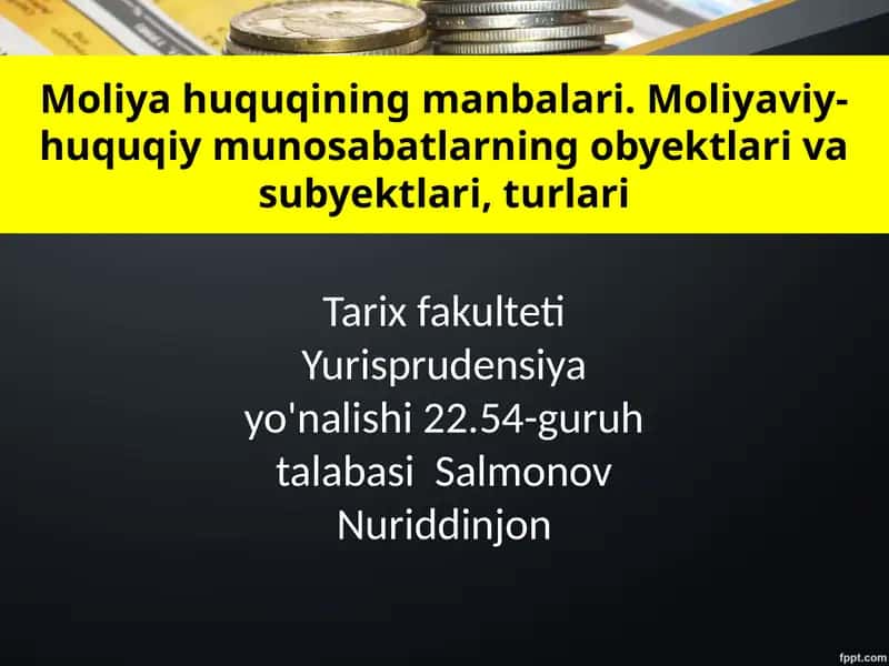 Moliyaviy-huquqi munosabatlar