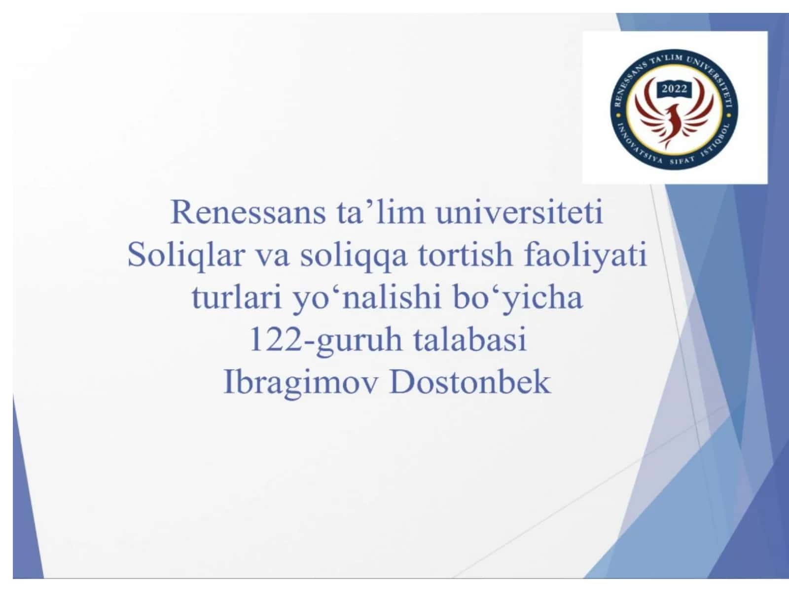 Islomning 5 rukni