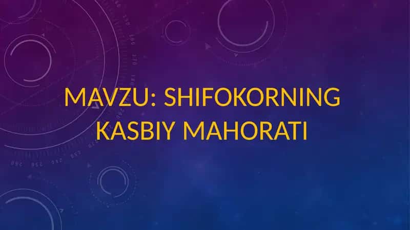 Shifokorning kasbiy mahorati