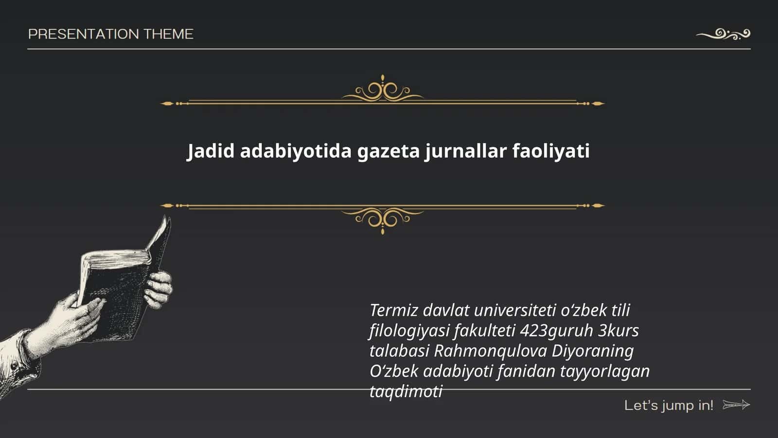 Jadid adabiyotida gazeta jurnallar faoliyati