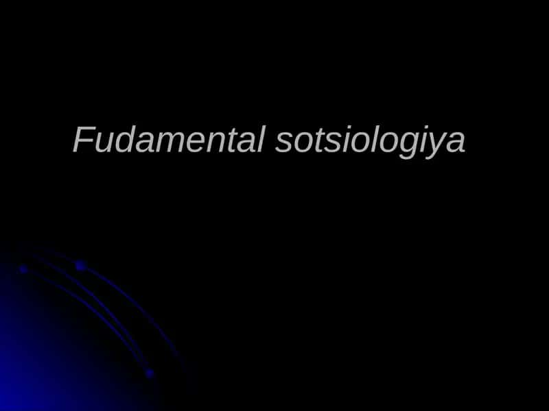 Fudamental sotsiologiya