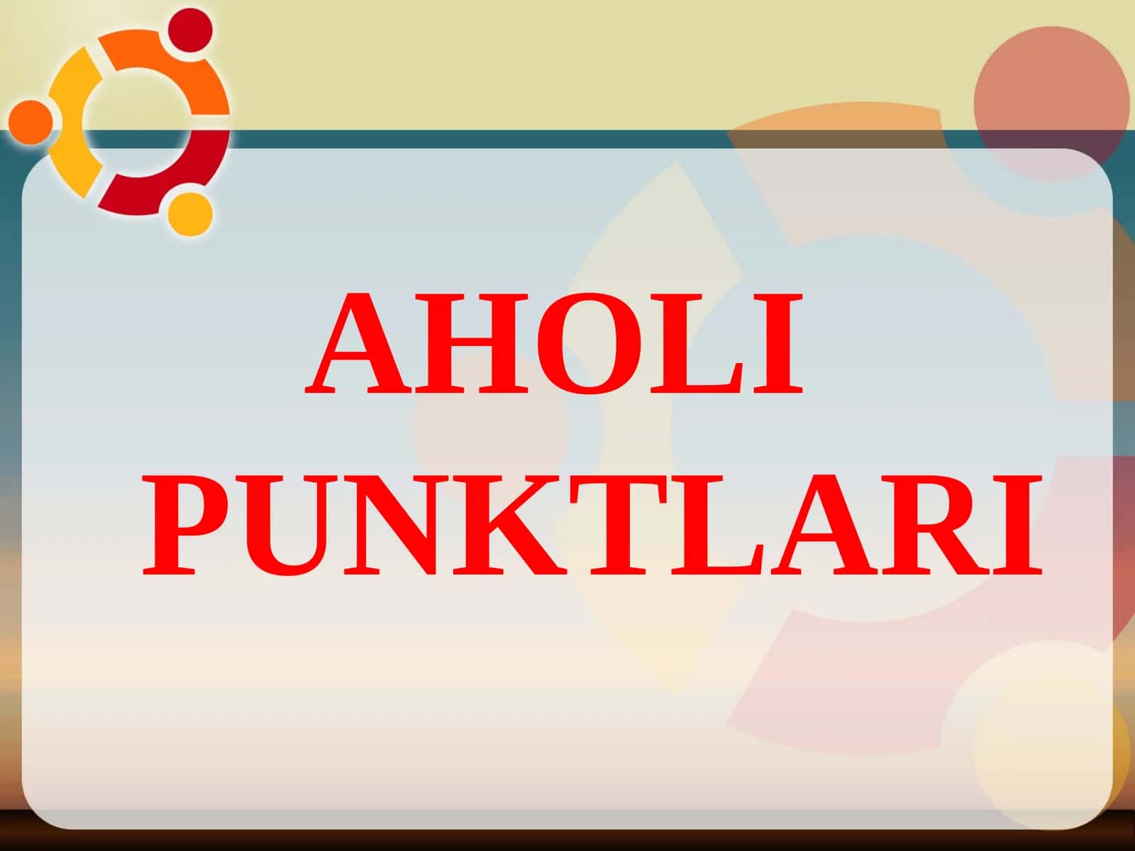 9-sinf. Geografiya. Aholi punktlari