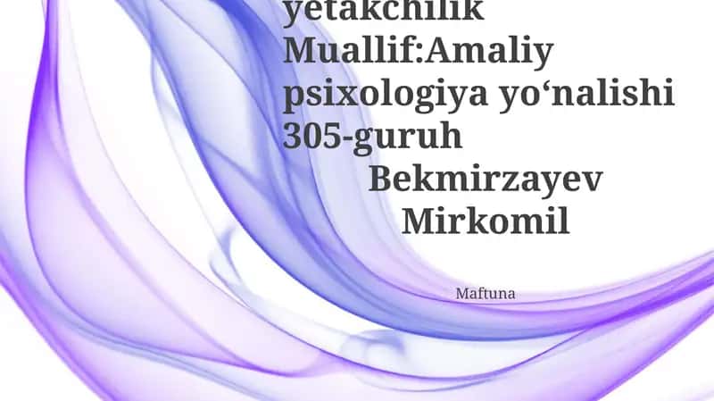 Sport faoliyatida yetakchilik