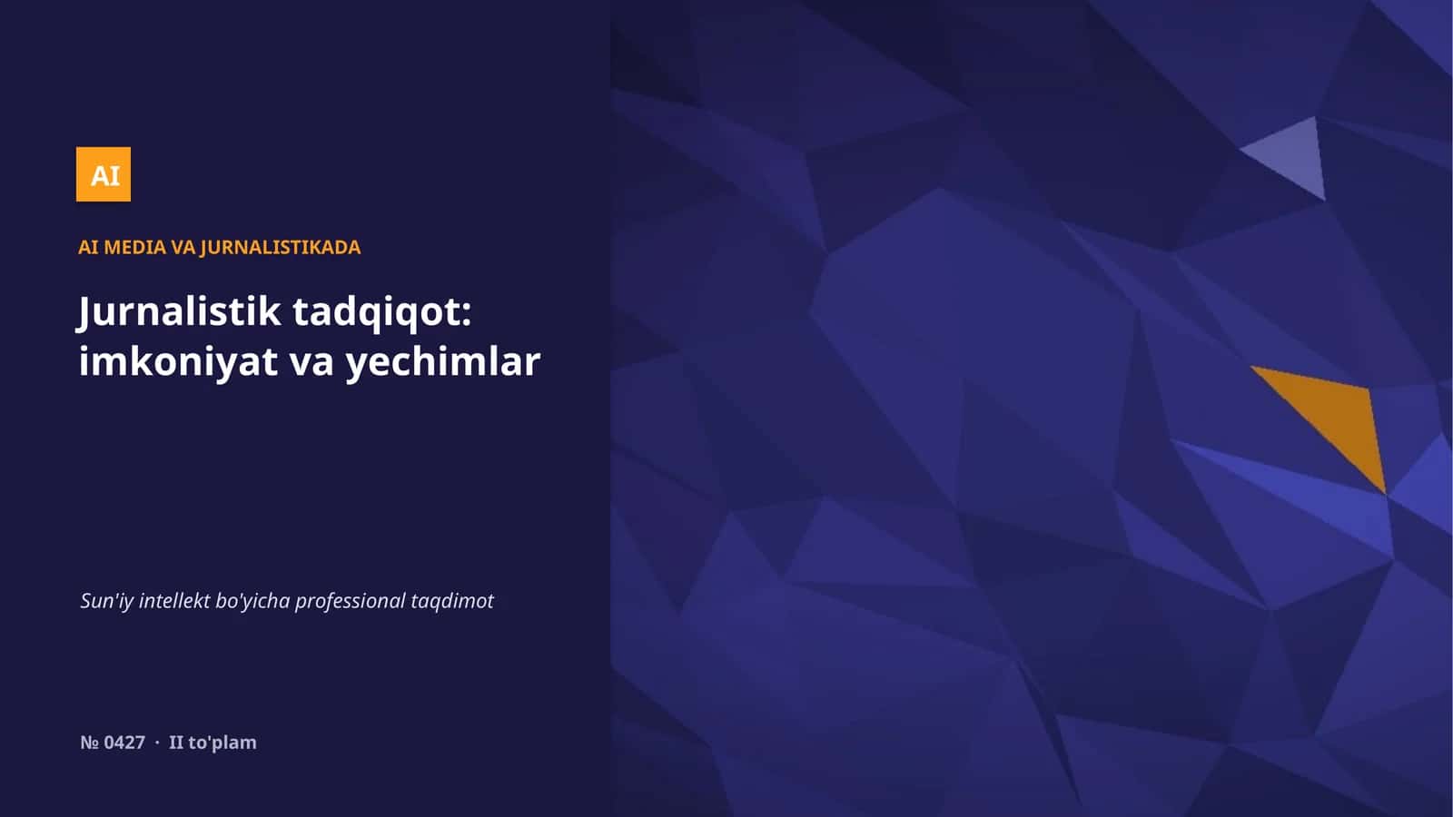 AI MEDIA VA JURNALISTIKADA
