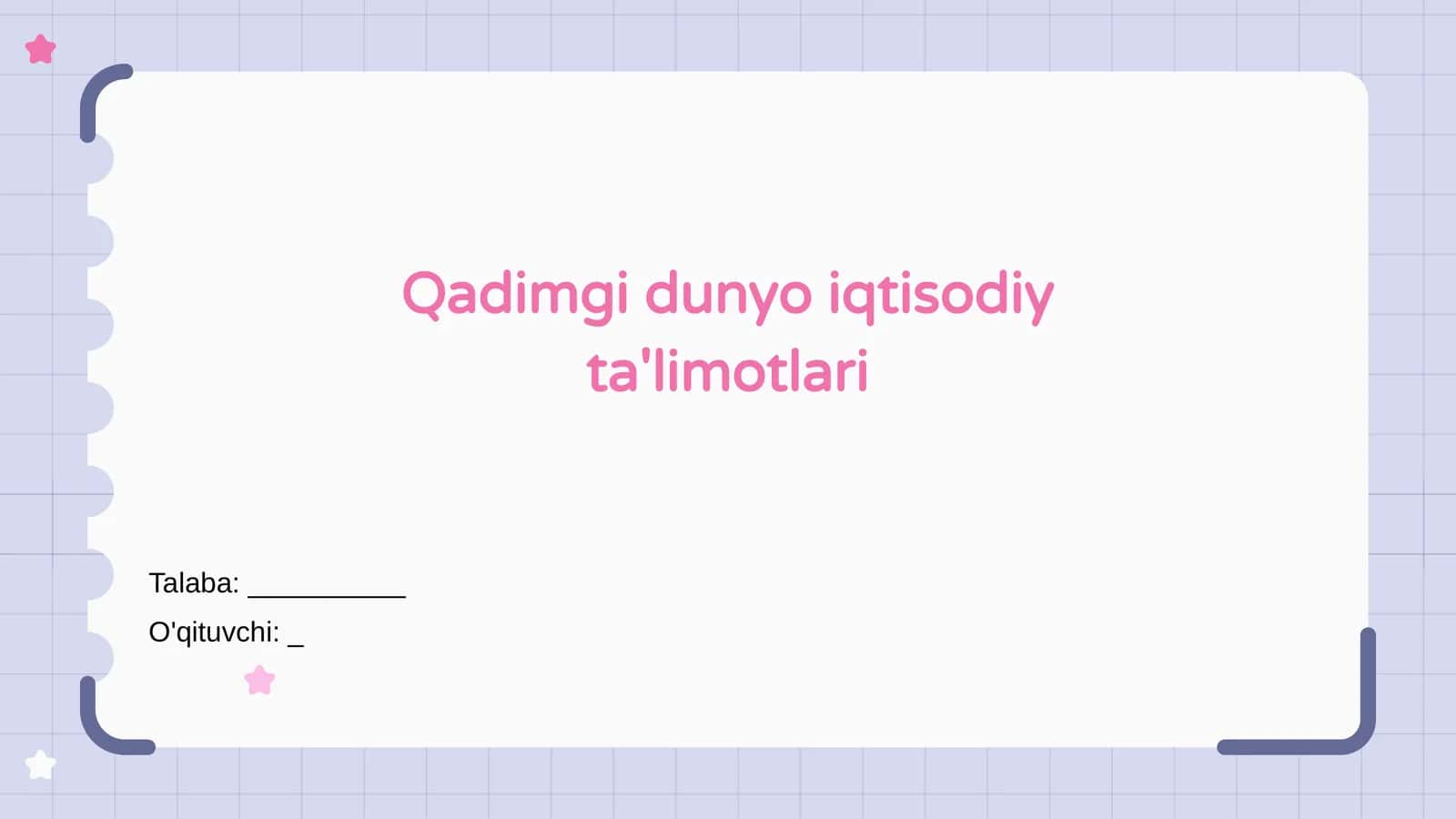Qadimgi dunyo iqtisodiy ta'limotlari