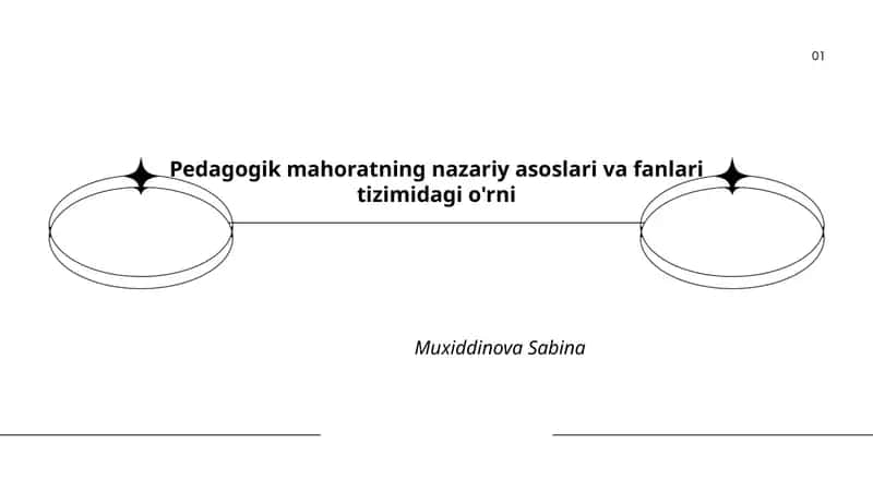 Pedagogik mahoratning nazariy asoslari va fanlari tizimidagi o'rni