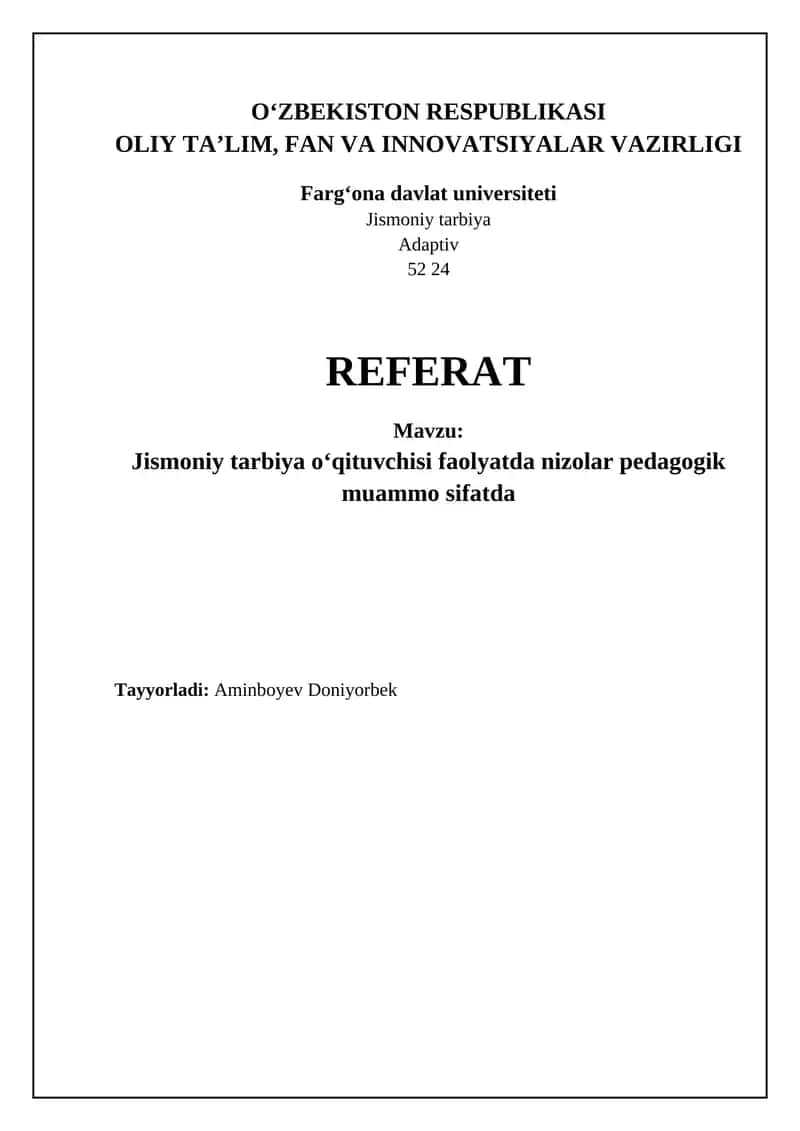Jismoniy tarbiya darslari