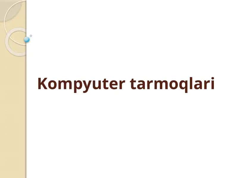 Kompyuter tarmoqlari