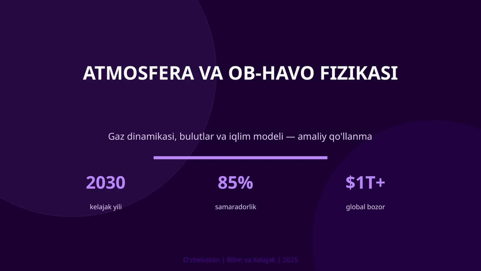 ATMOSFERA VA OB-HAVO FIZIKASI