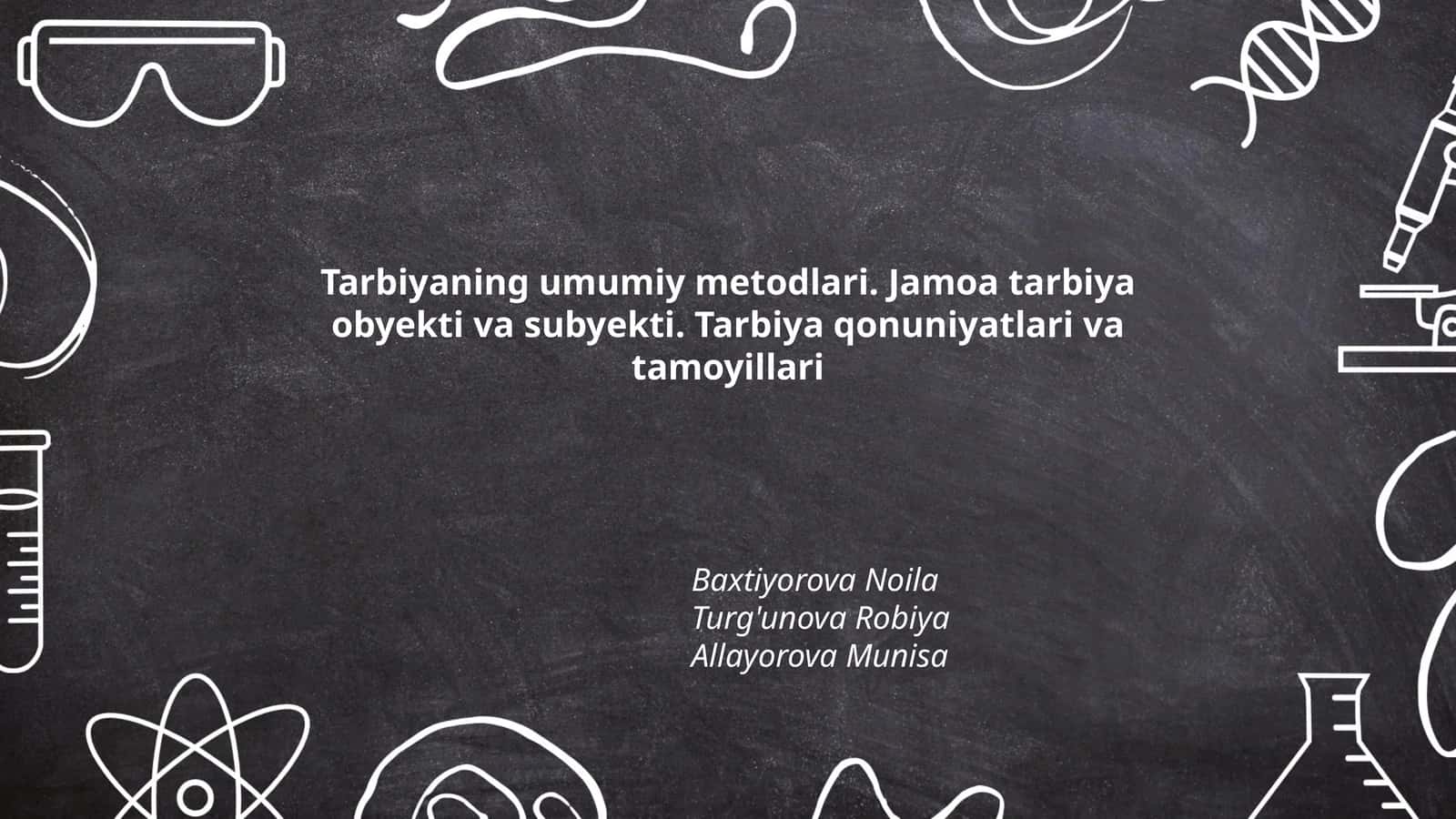 Tarbiyaning Umumiy Metodlari
