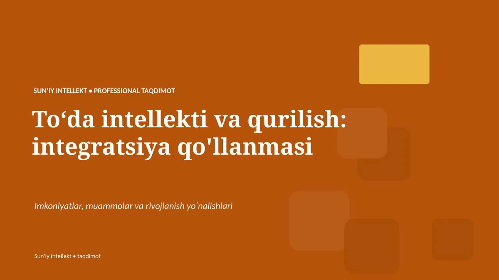Toʻda intellekti va qurilish: integratsiya qo'llanmasi