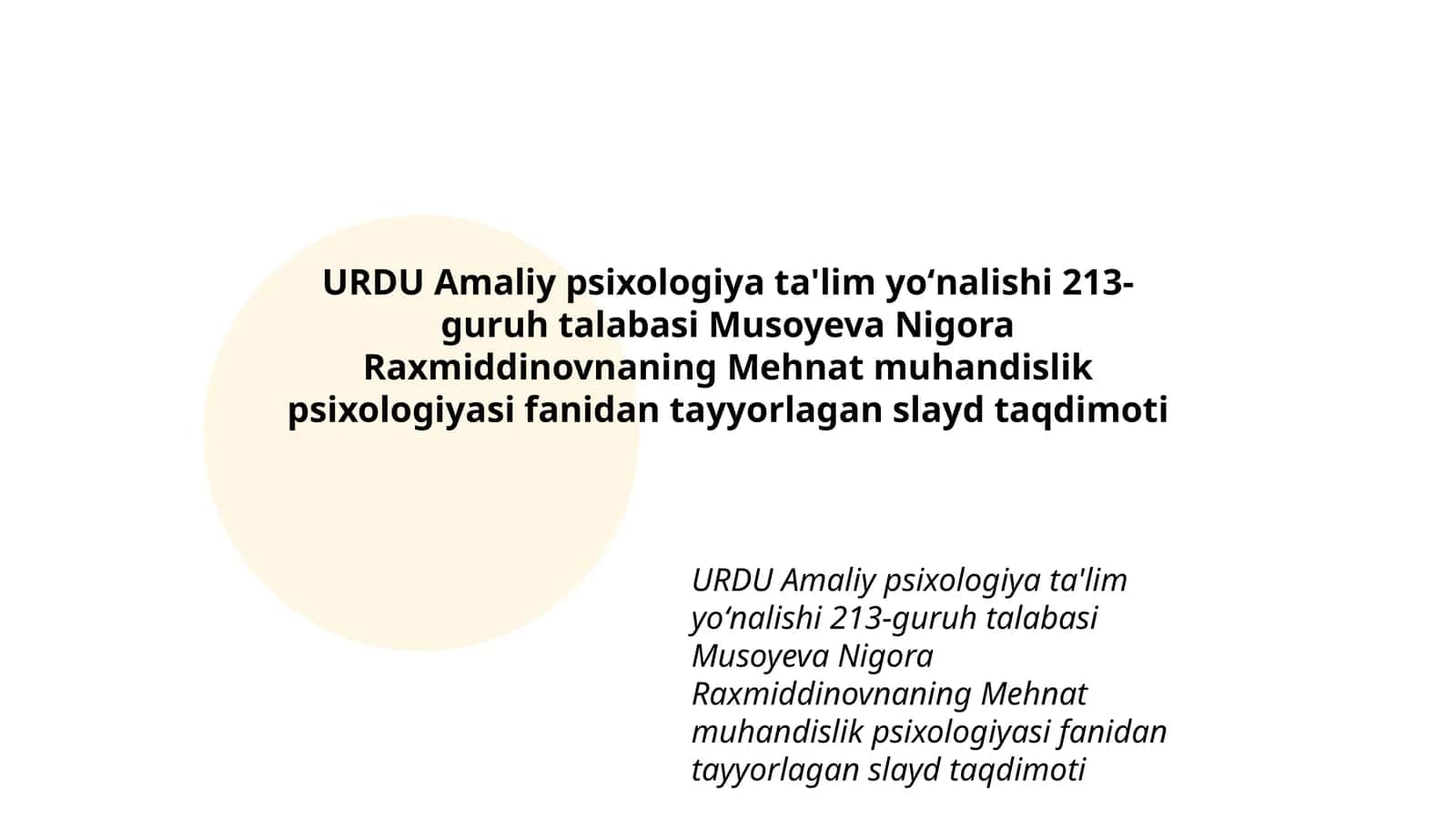 Mehnat muhandislik psixologiyasi slayd taqdimoti