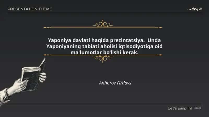 Yaponiya davlati haqida prezintatsiya