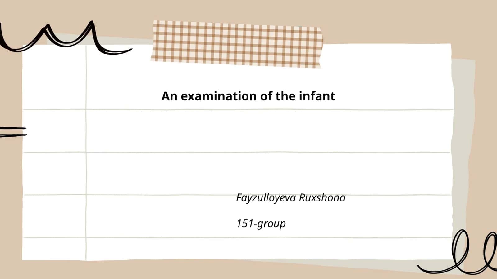 Immediate postnatal assessment