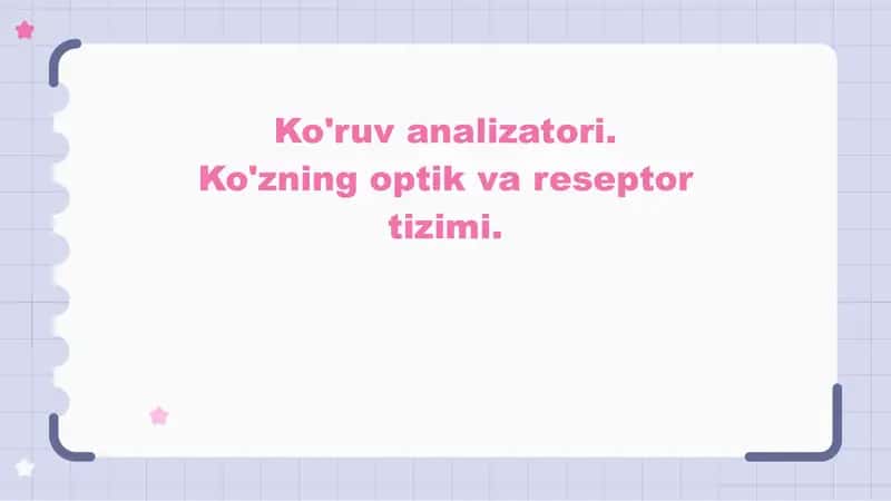 Ko'ruv analizatorlari