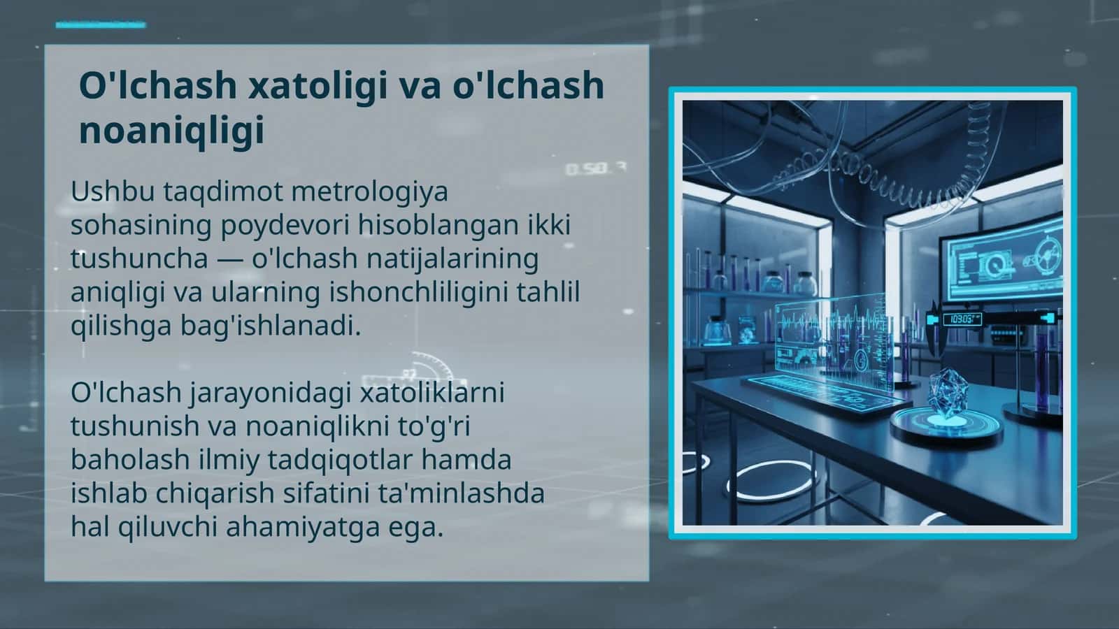 O'lchash xatoligi va o'lchash noaniqligi