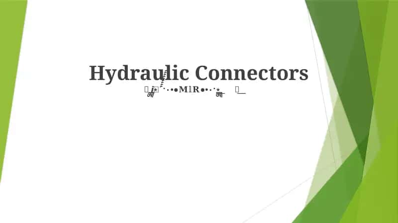 Hydraulic Connectors