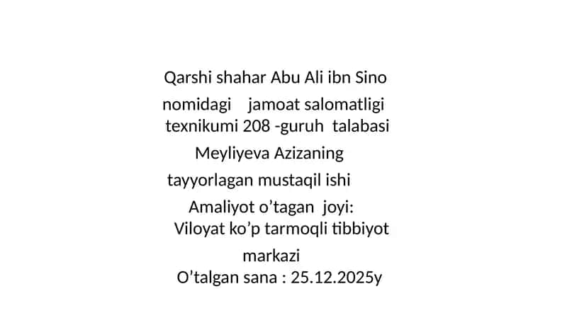 Neyroxirurgiya bo’limi amaliyoti