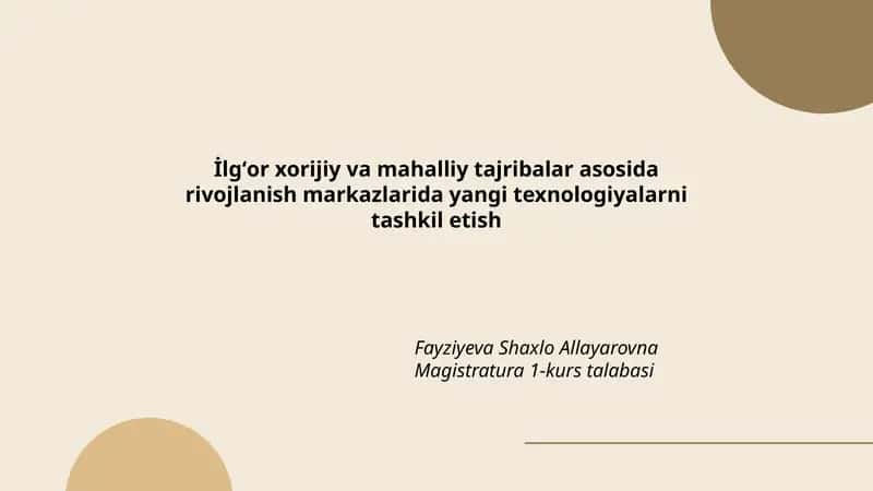 Texnologik transfer tizimi