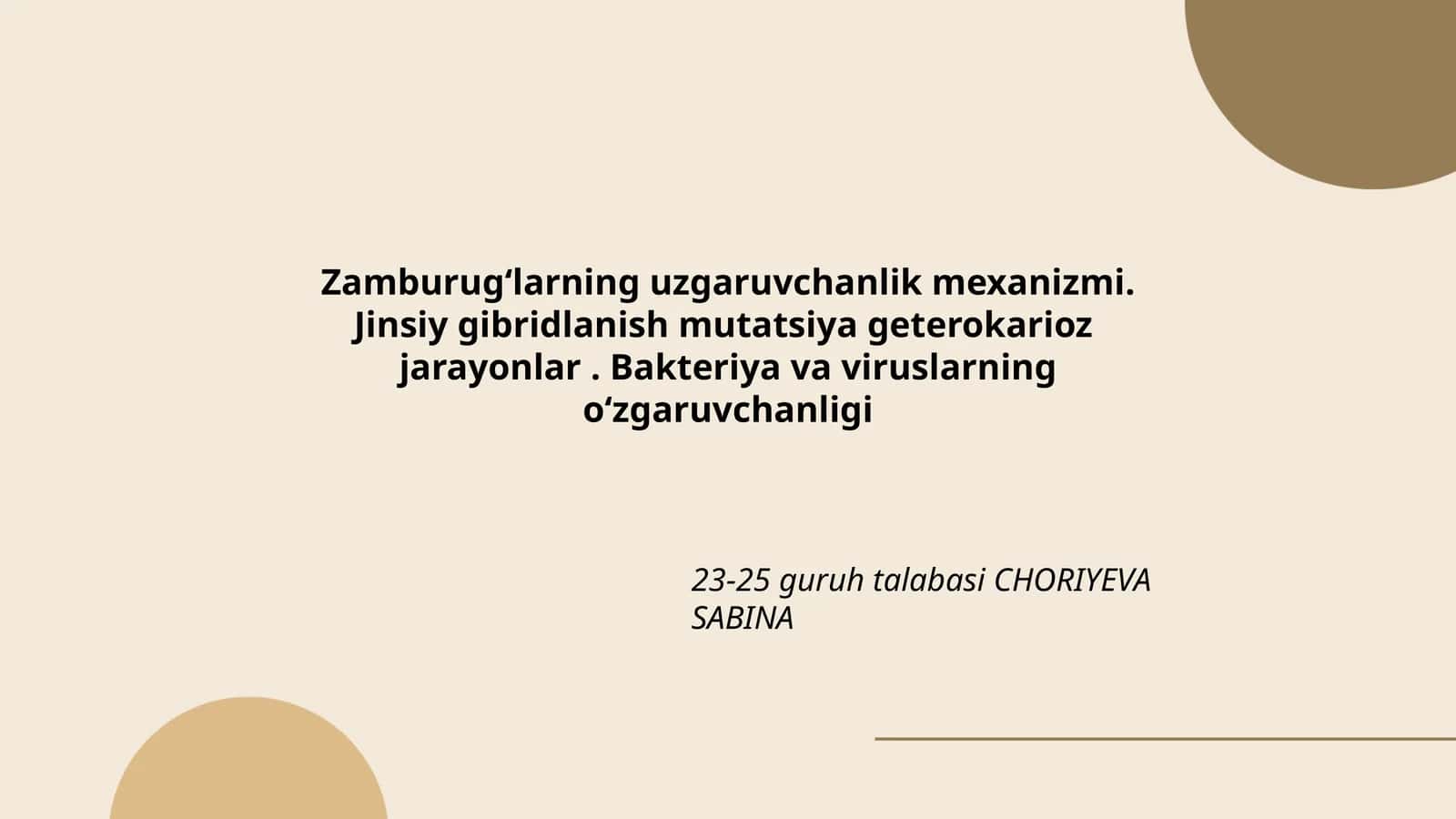 Zamburugʻlarning uzgaruvchanlik mexanizmi