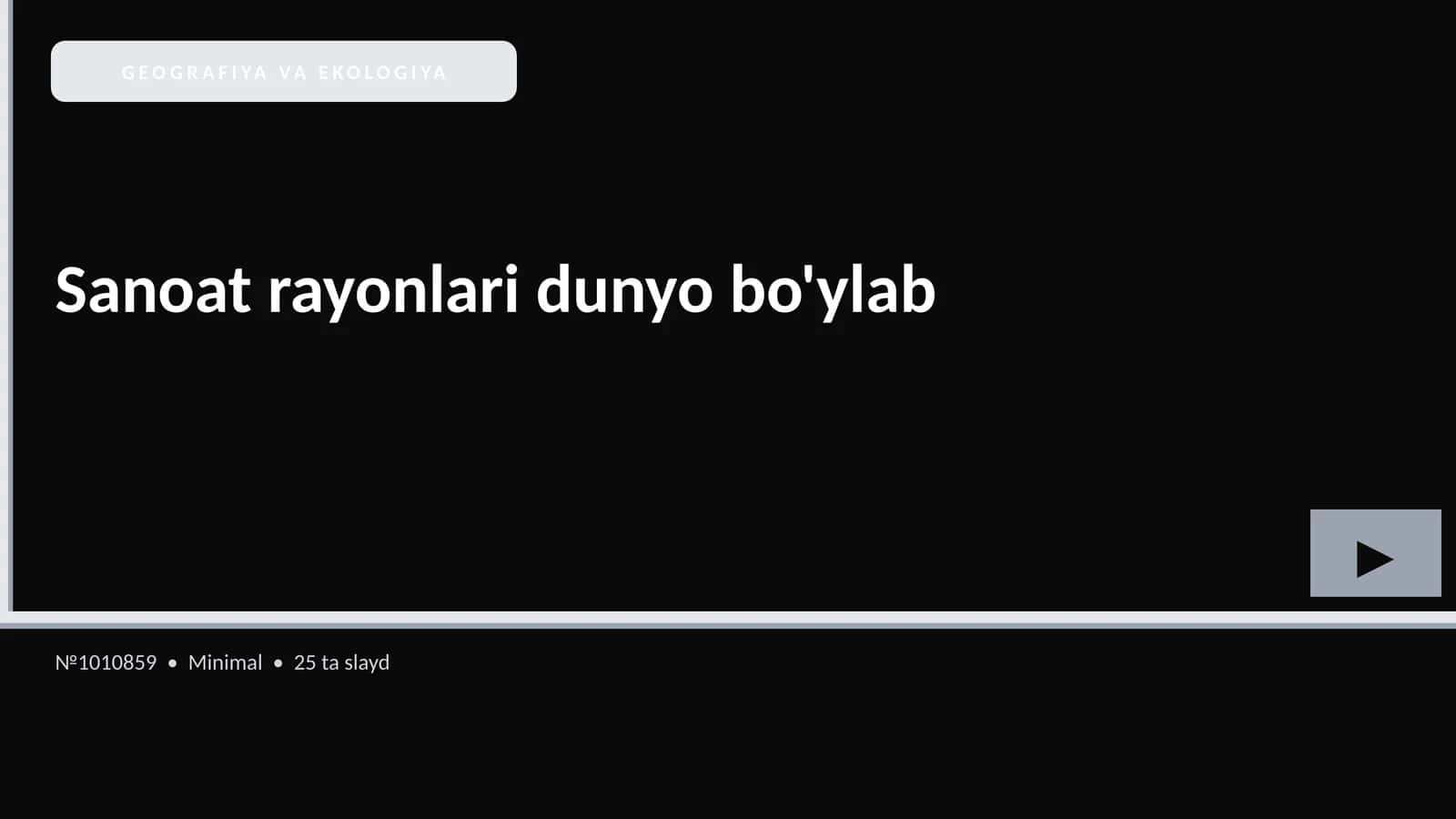 Sanoat rayonlari dunyo bo'ylab