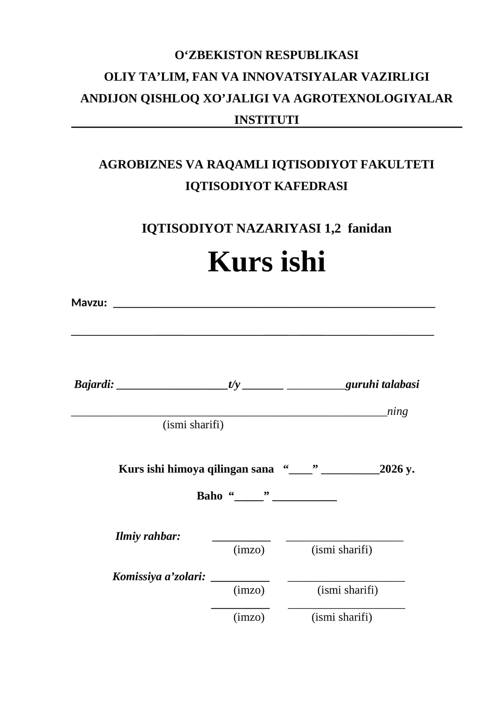 To'lov balansining mohiyati va tarkibi