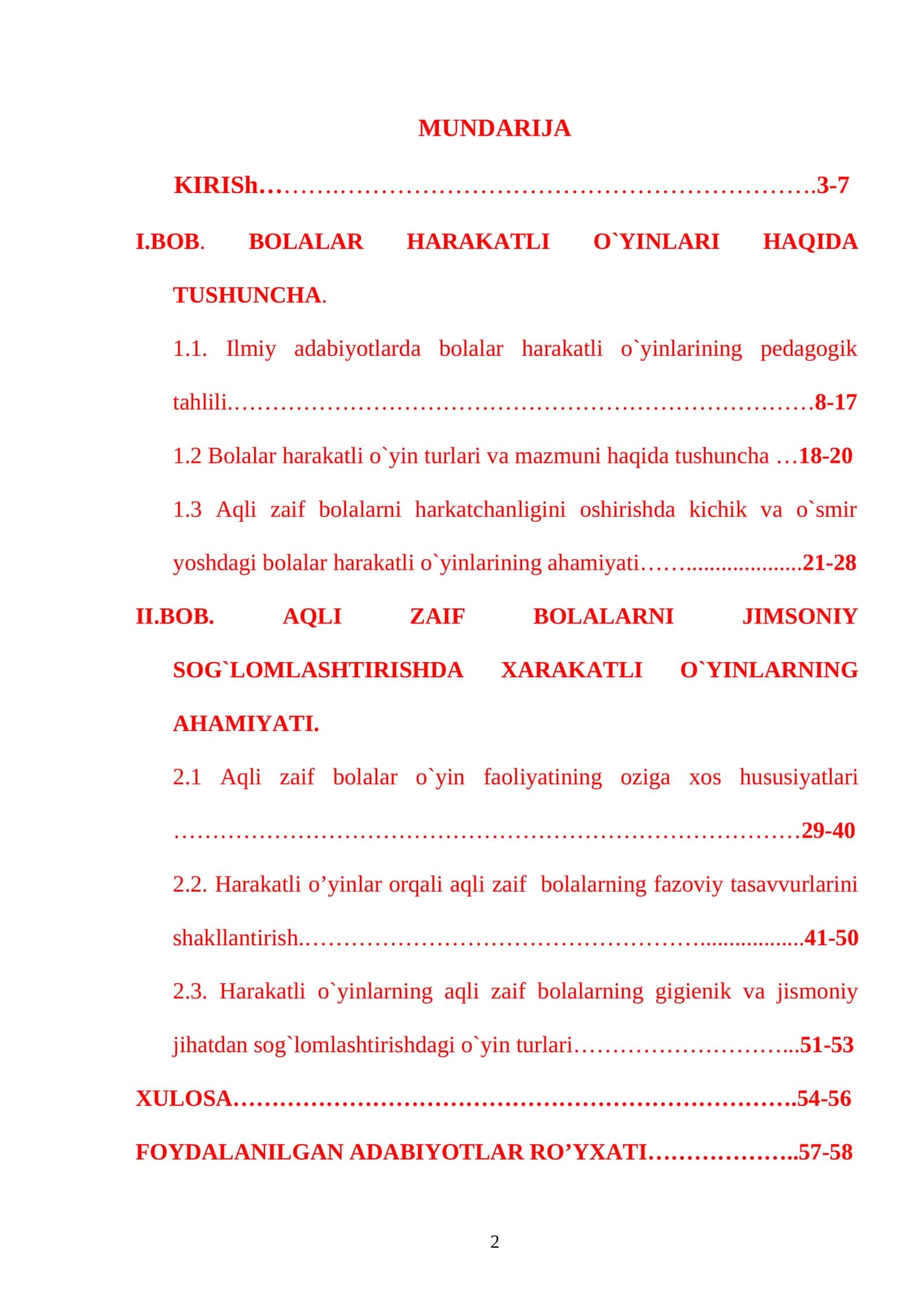 Bolalar harakatli o`yinlari