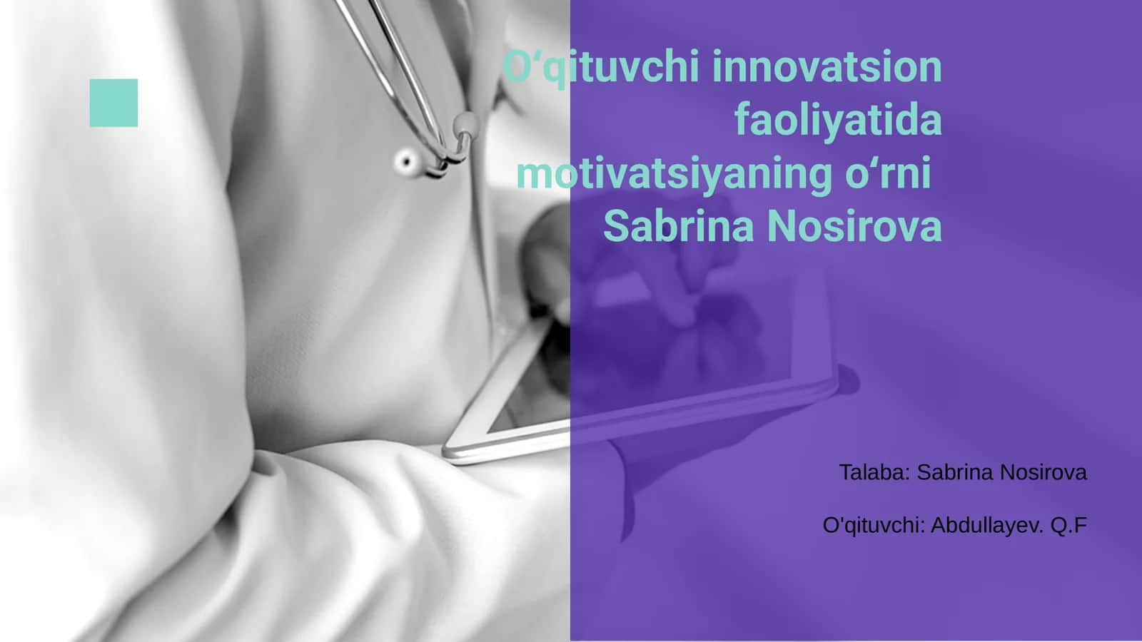 Innovatsion Faoliyat va Motivatsiya