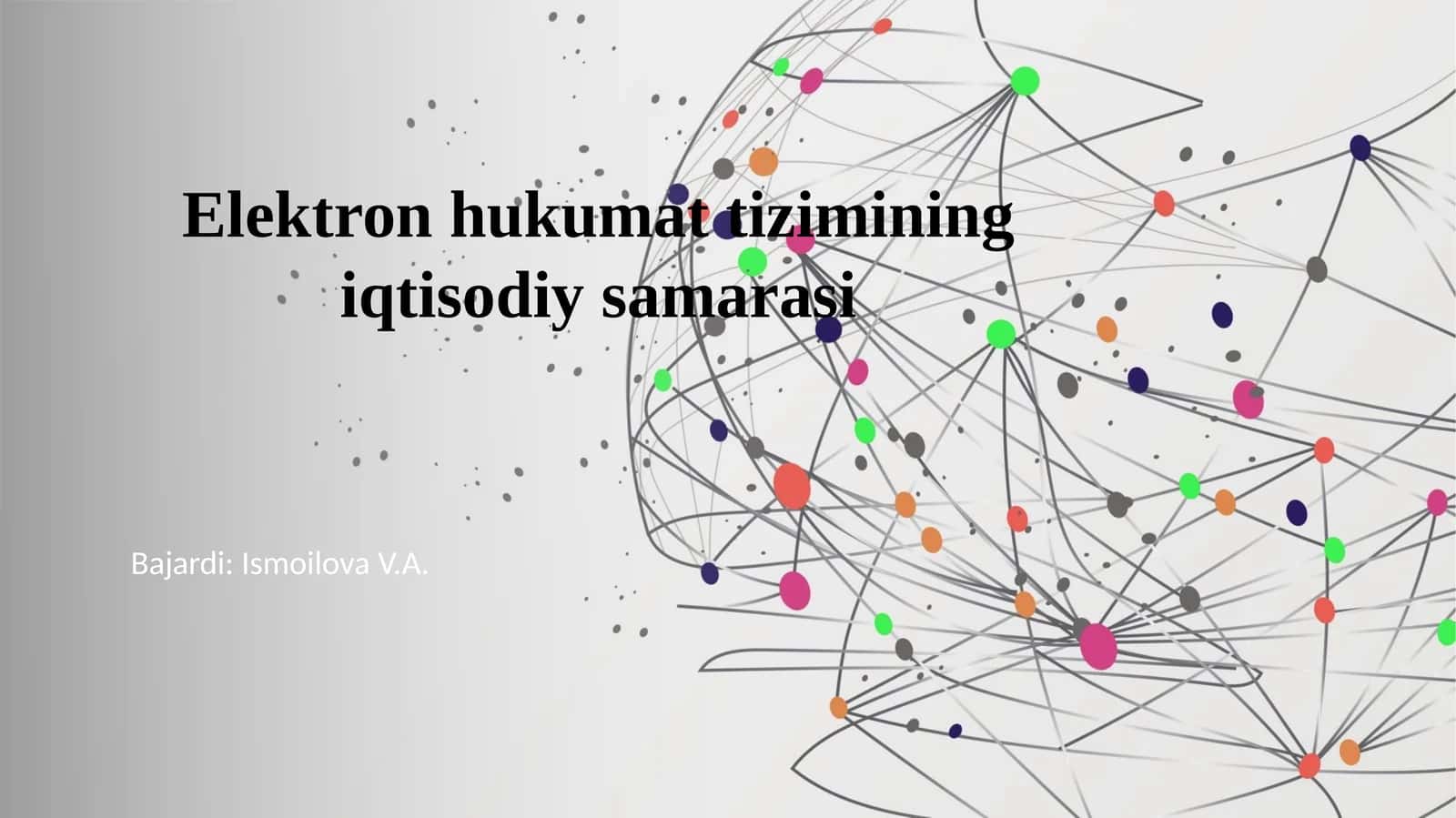 Elektronhukumattiziminingiqtisodiysamarasi