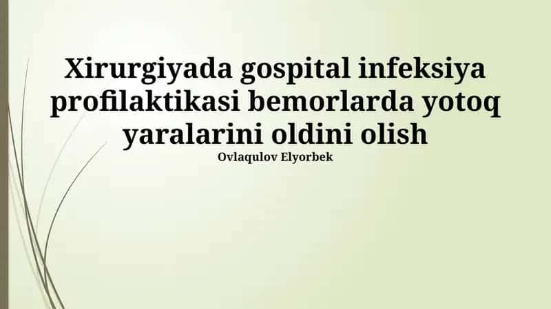 Hidratatsiya va Oziqlanish