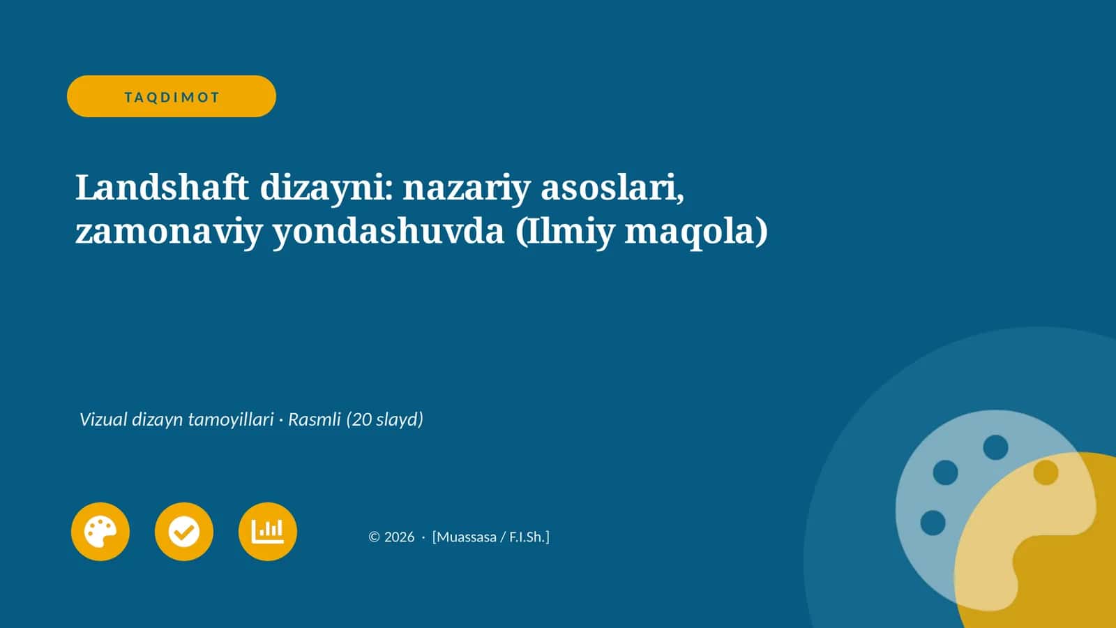 Landshaft dizayni: nazariy asoslari, zamonaviy yondashuvda (Ilmiy maqola)