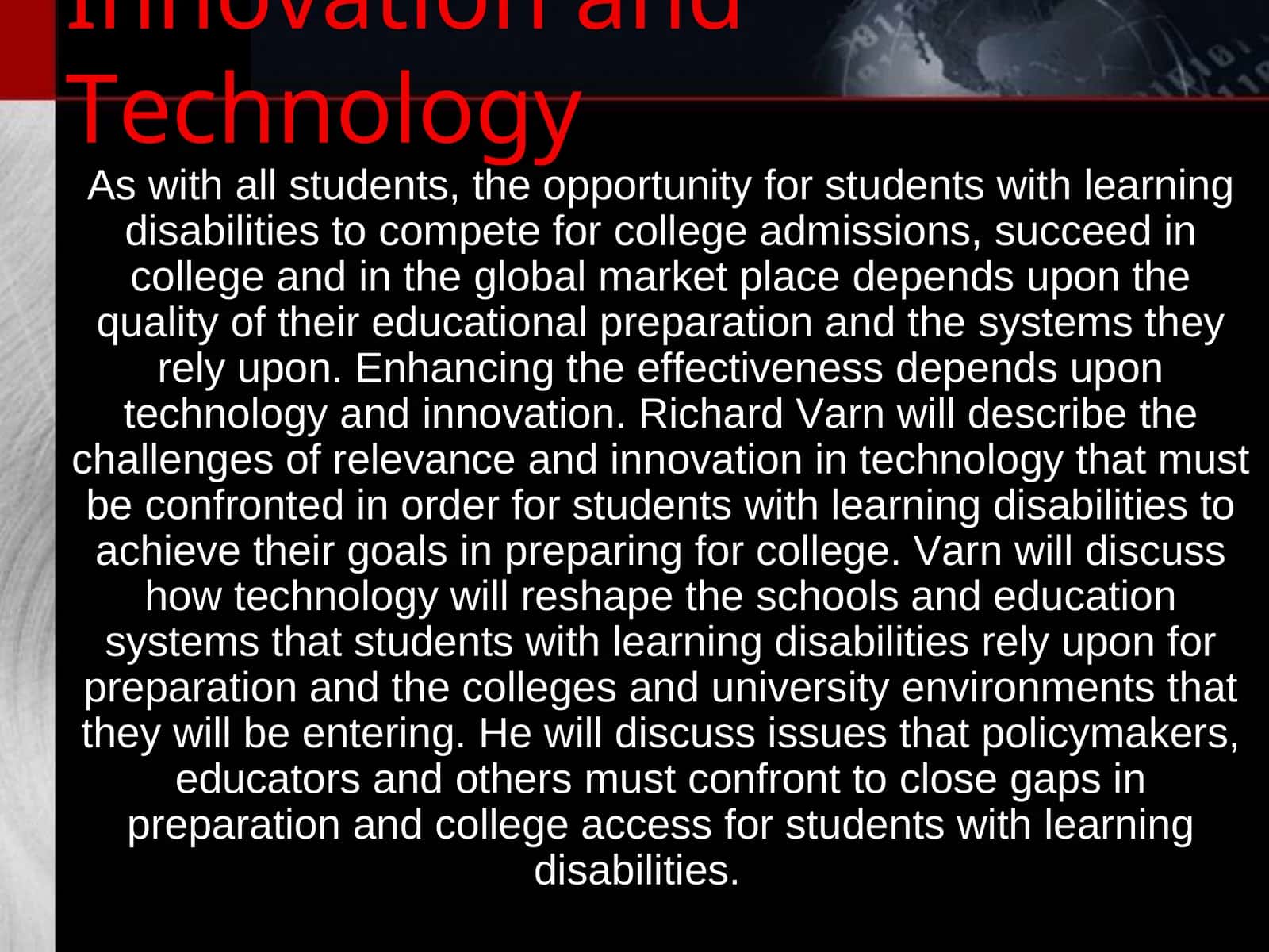 Innovation and Technology