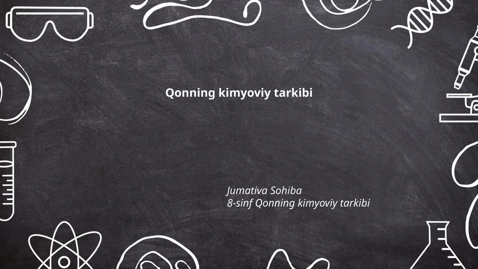 Qonning kimyoviy tarkibi