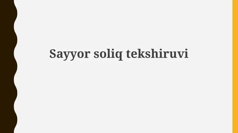 Sayyorsoliqtekshiruvi