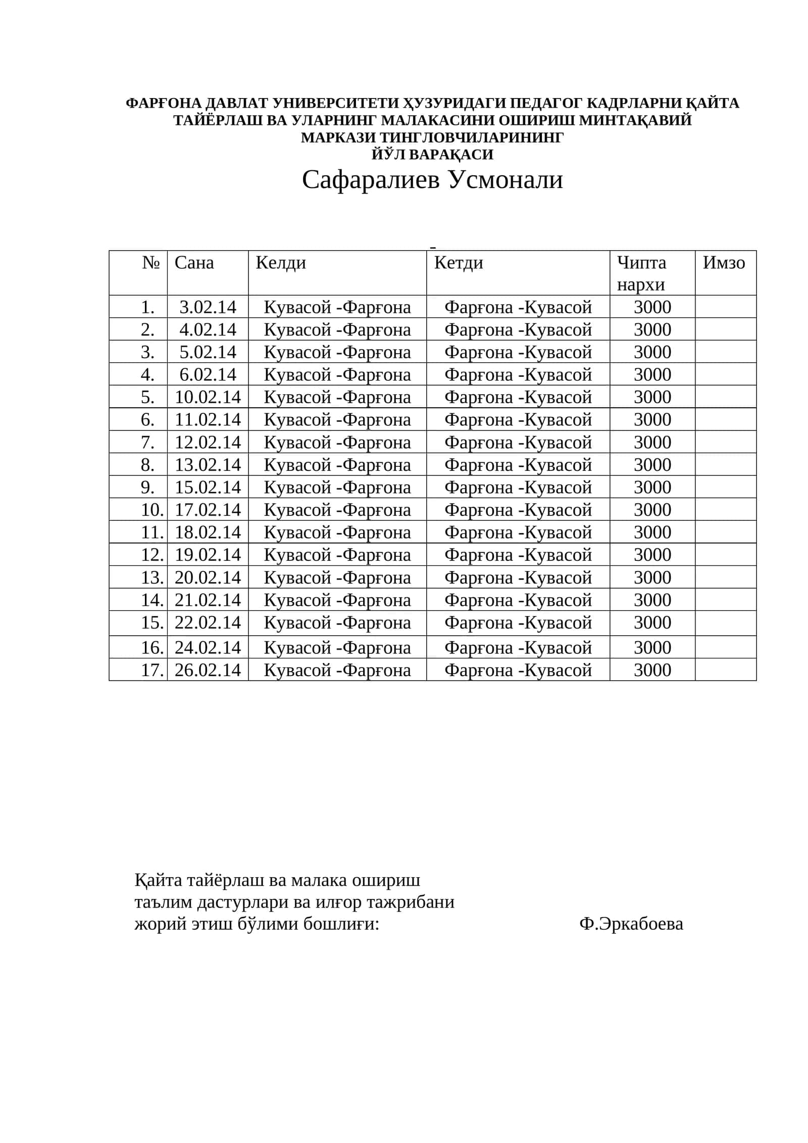 Педагог кадрларни қайта тайёрлаш ва уларнинг малакасини ошириш минтақавий