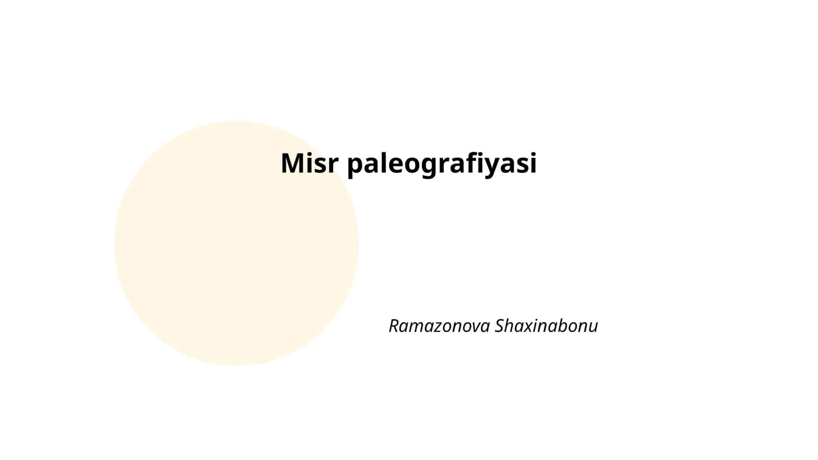 Misr paleografiyasi