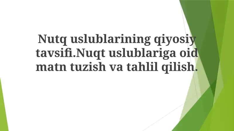 Badiiy nutq uslubi