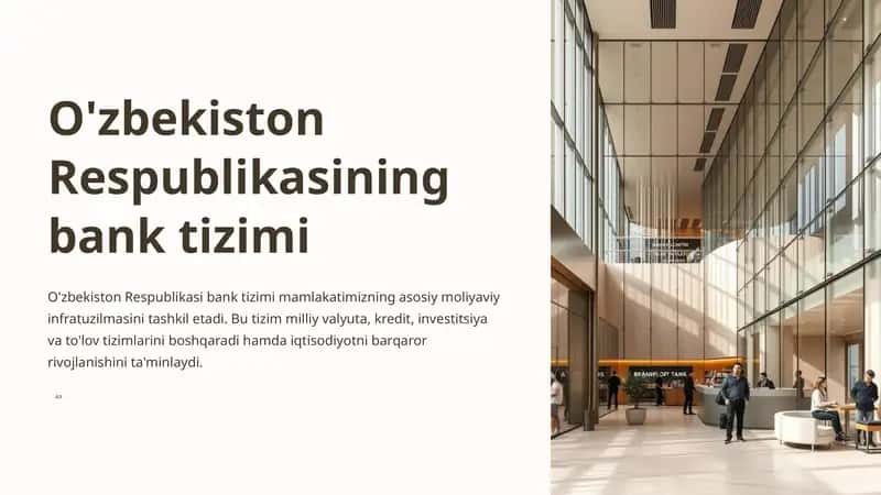 O'zbekiston Respublikasining bank tizimi