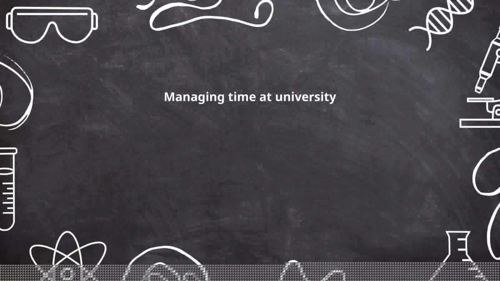Managing time at university