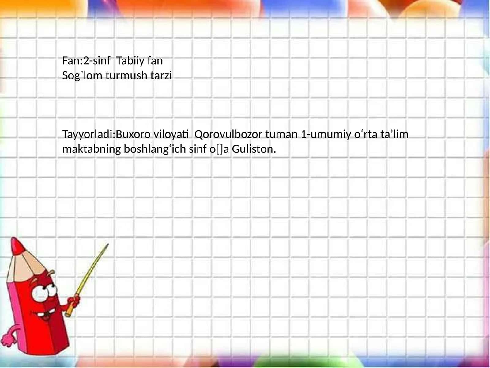 Sog`lom turmush tarzi