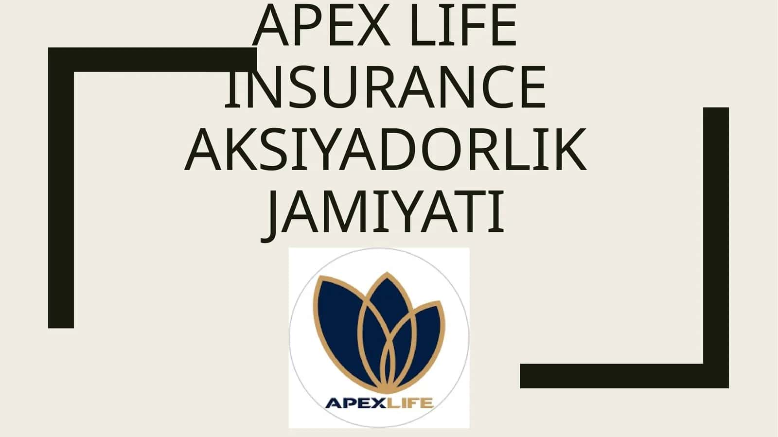 «Apex Life Insurance» AJ корхонаси асосий кўрсаткичлари