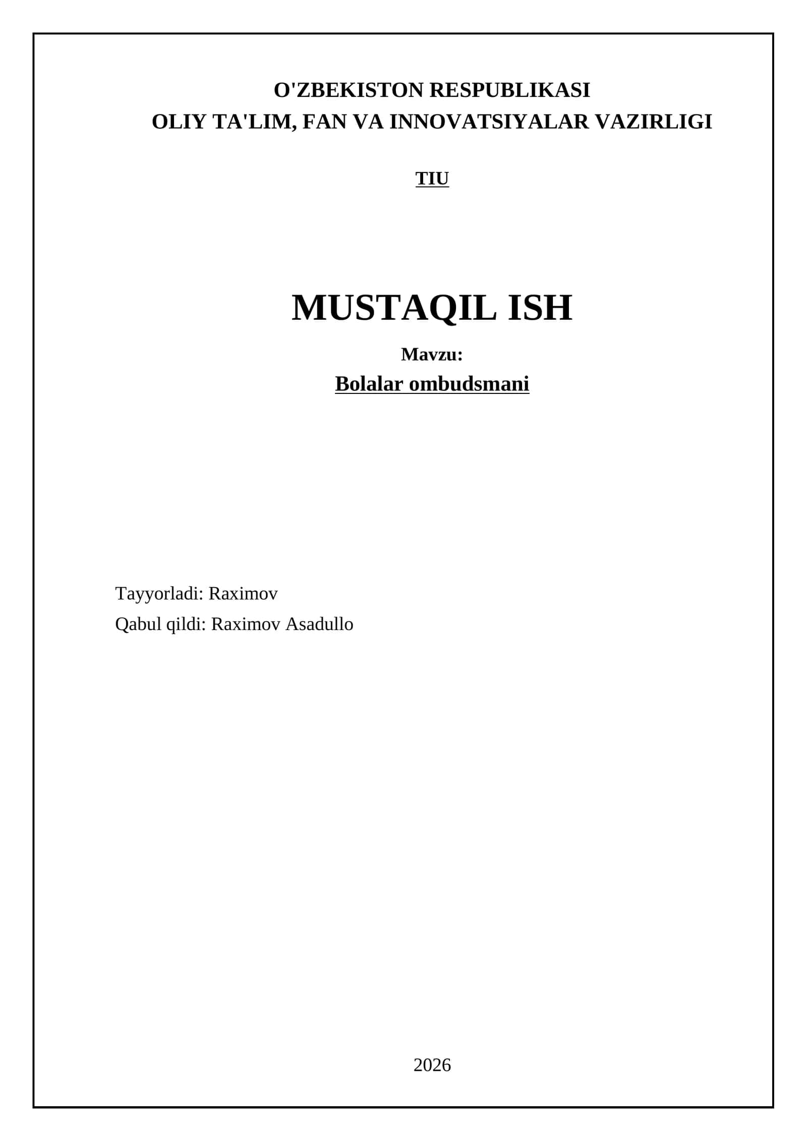 Bolalar ombudsmani