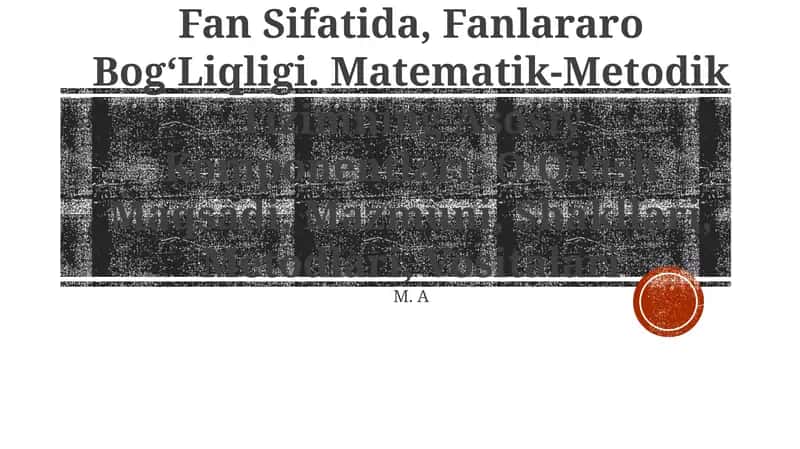 BoshlangʻIch Sinflarda Matematika OʻQitish Metodikasi