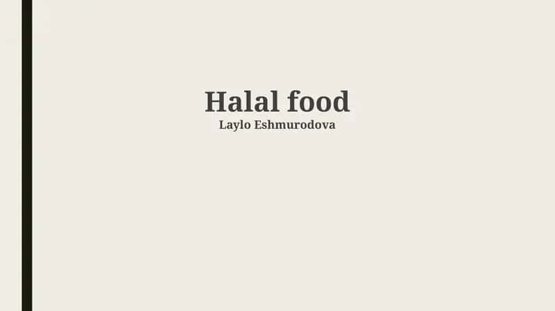 Halal food